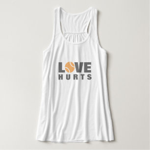 Love Hurts cute tennis sports tank top for women