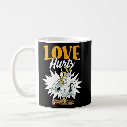 Love Hurts Eclectus Male Parrot Biting Finger for  Coffee Mug