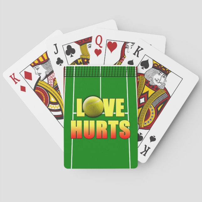 Love Hurts, Funny Tennis Poker Cards (Back)