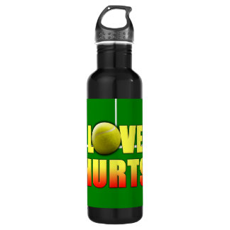 Love Hurts, Funny Tennis Stainless Steel Water Bottle