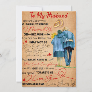 Love Husband | Letter To My Husband I Love You Holiday Card