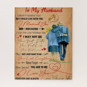 Love Husband   Letter To My Husband I Love You Jigsaw Puzzle