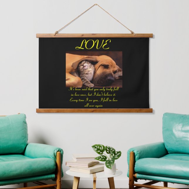 LOVE I fall in love all over  Hanging Tapestry (Living Room)