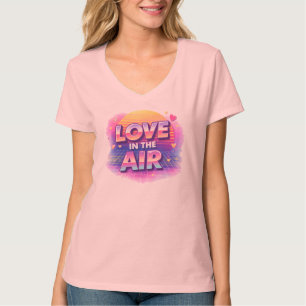 Love i In The Air Retrro 80s Valentine Shirt
