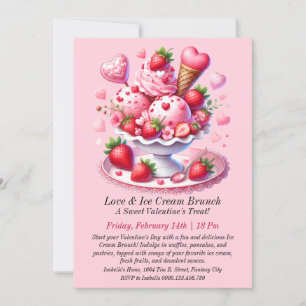 Love & Ice Cream Brunch Invitation