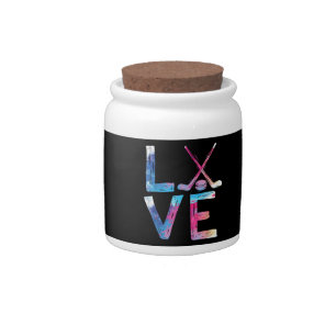 Love Ice Hockey Girls Hockey Gifts Womens Ice Hock Candy Jar