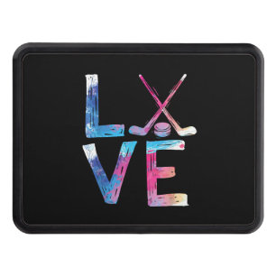 Love Ice Hockey Girls Hockey Gifts Womens Ice Hock Hitch Cover