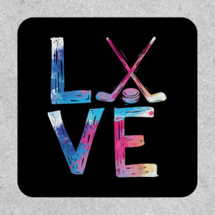 Love Ice Hockey Girls Hockey Gifts Womens Ice Hock Patch