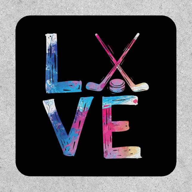 Love Ice Hockey Girls Hockey Gifts Womens Ice Hock Patch (Front)