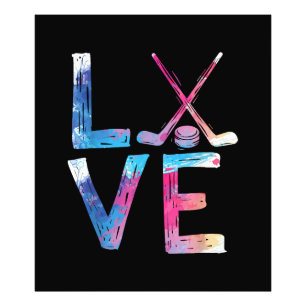 Love Ice Hockey Girls Hockey Gifts Womens Ice Hock Photo Print