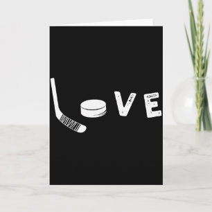 Love Ice Hockey Tee, Valentines Day Gift For Hocke Card