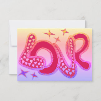 Love in 1960s style card