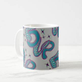 Love in 1960s style coffee mug