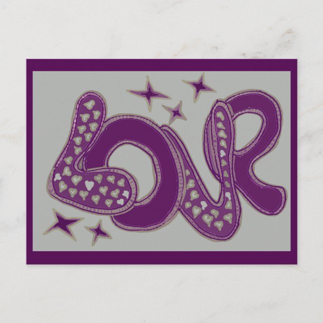 Love in 1960s style postcard (Front)