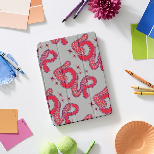 Love in 1960s style psychedelic iPad air cover (In Situ)