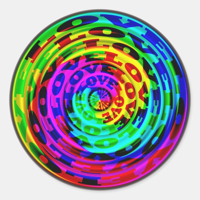 Love in a Can of Paint Classic Round Sticker (Front)