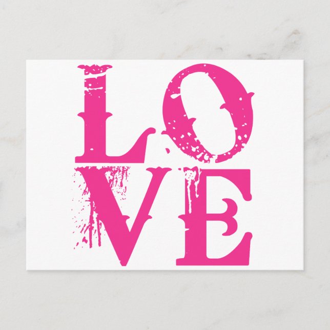 LOVE in a Cool Font Postcard (Front)