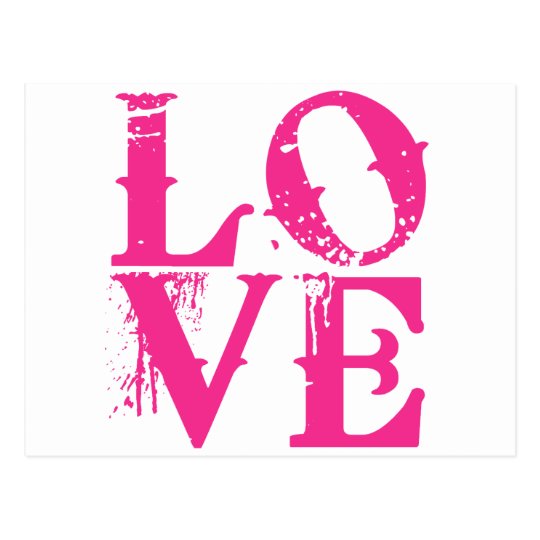 LOVE in a Cool Font Postcard | Zazzle.com