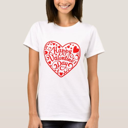 Love in a   Happy Valentines Day    Romantic  T_Shirt