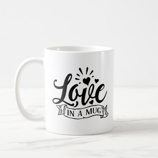 Love in a Mug – Cute Heart-Themed Coffee & Tea Cup (Left)