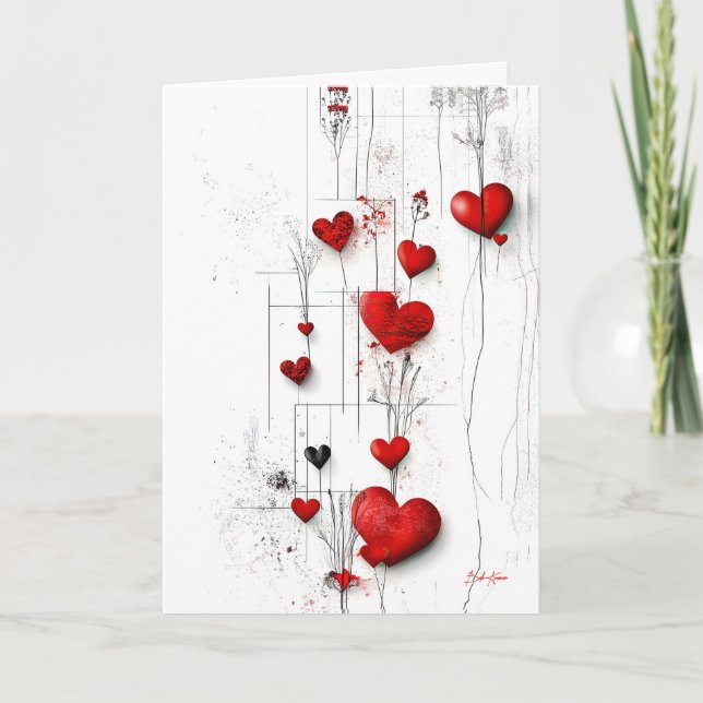 Love in Abstract Valentine's Day Card (Front)