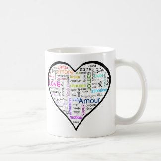 Love in all languages Heart Coffee Mug