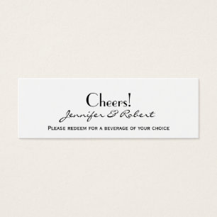 Love in Any Language Silver Wedding Drink Tickets