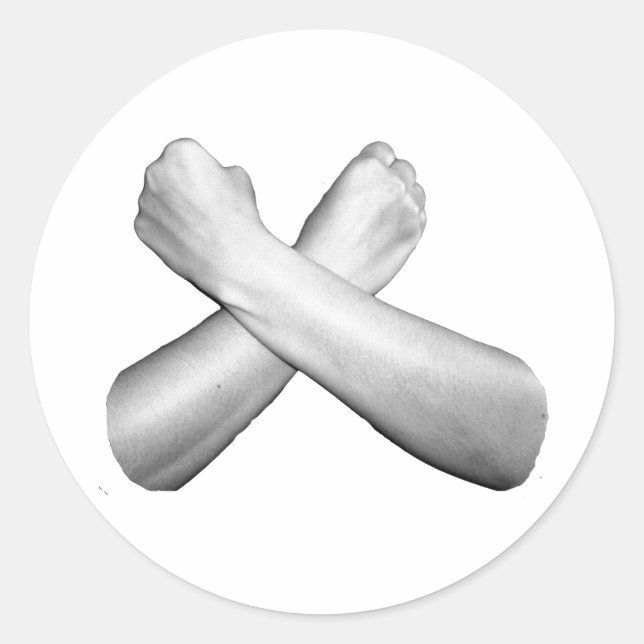 Love in ASL Classic Round Sticker (Front)