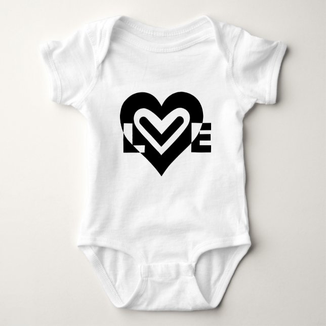 Love in Black Baby Bodysuit (Front)