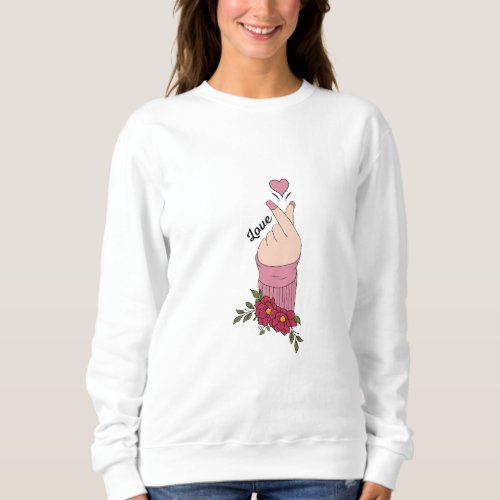 Love in Bloom _ Artistic Heart  Floral T_Shirt Sweatshirt