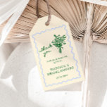 Love in Bloom Blue Green Bridal Shower Thank you Gift Tags<br><div class="desc">Celebrate the upcoming nuptials of your favorite bride-to-be in style with our quirky and whimsical bridal shower thank you tag! This design features a beautiful hand-drawn flower bouquet in a fun and playful style, accompanied by a casual, handwritten font that perfectly captures the excitement and joy of the occasion. The...</div>