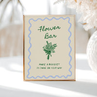 Love in Bloom Blue Green Flower Bar