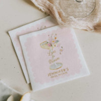 Love in Bloom Blush Pink Bridal Shower Napkins