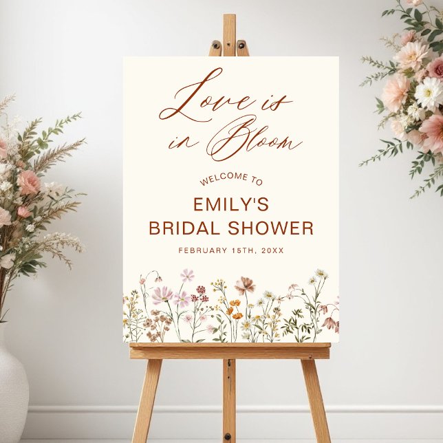 Love in Bloom Boho Chic Bridal Shower Welcome Sign (Creator Uploaded)