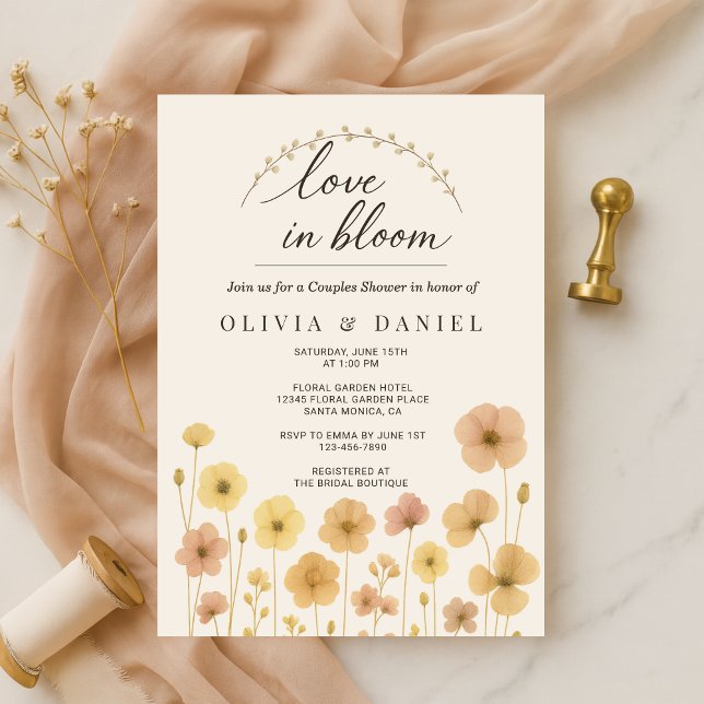 Love In Bloom Boho Couples Shower  Invitation (Creator Uploaded)