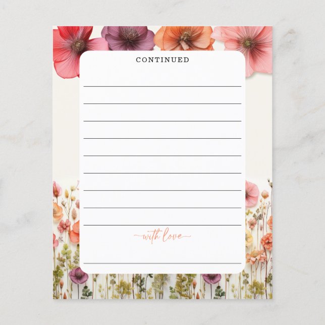 Love In Bloom Bridal Shower Advice For The Bride (Back)