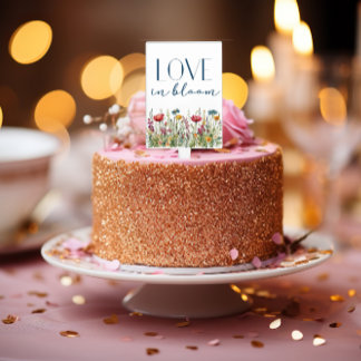 Love in Bloom Bridal Shower Cake Toppers