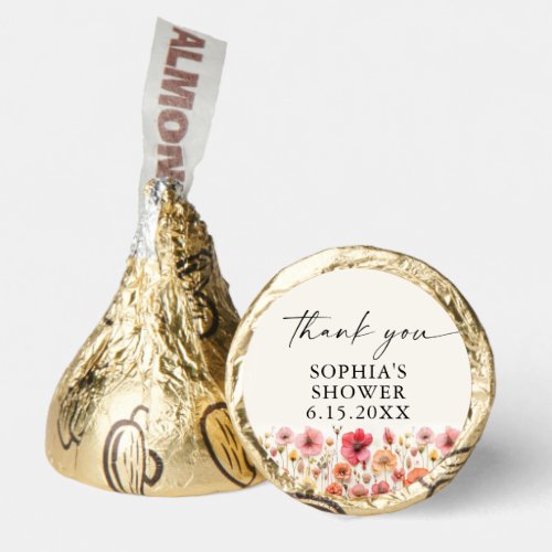 Love in Bloom Bridal Shower Chocolate Stickers Hersheys Kisses