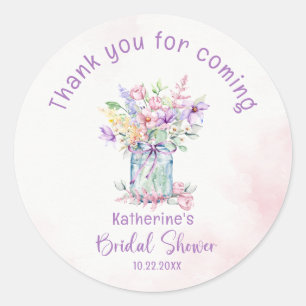LOVE IN BLOOM BRIDAL SHOWER CLASSIC ROUND STICKER