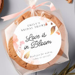 Love in Bloom Bridal Shower Classic Round Sticker<br><div class="desc">Love in Bloom Bridal Shower Classic Round Sticker</div>