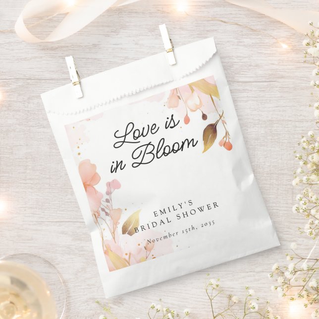 Love in Bloom Bridal Shower Favor Bag (Clipped)