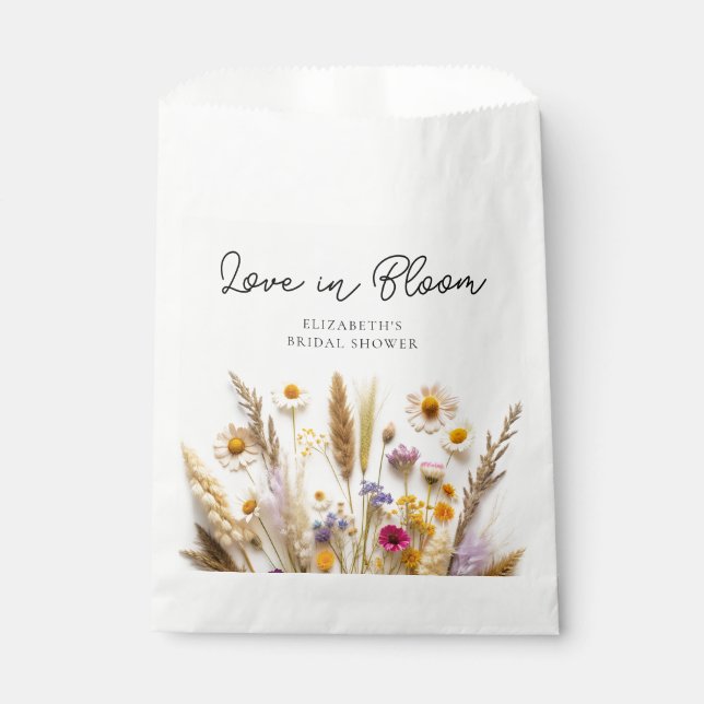 Love in Bloom Bridal Shower Favor Bag (Front)
