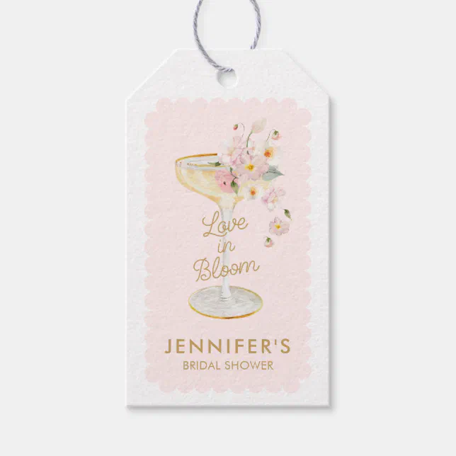 Love in Bloom Bridal Shower Favor Gift Tags | Zazzle