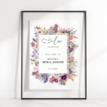 Love In Bloom Bridal Shower Floral Garden Welcome  Poster at Zazzle