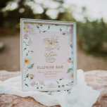 Love In Bloom Bridal Shower Flower Bar Sign at Zazzle