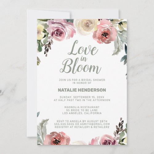 Love in Bloom Bridal Shower Invitation