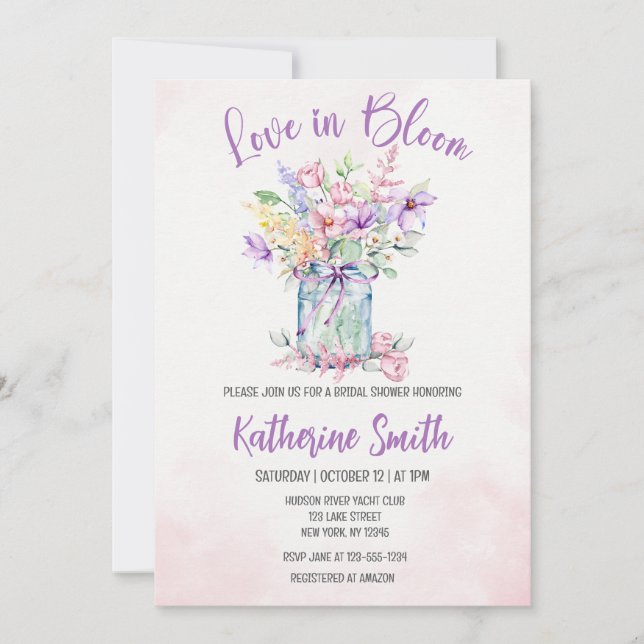 LOVE IN BLOOM BRIDAL SHOWER INVITATION (Front)
