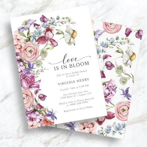 Love In Bloom Bridal Shower Invitation