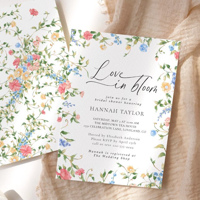 Love In Bloom Bridal Shower Invitation (Creator Uploaded)