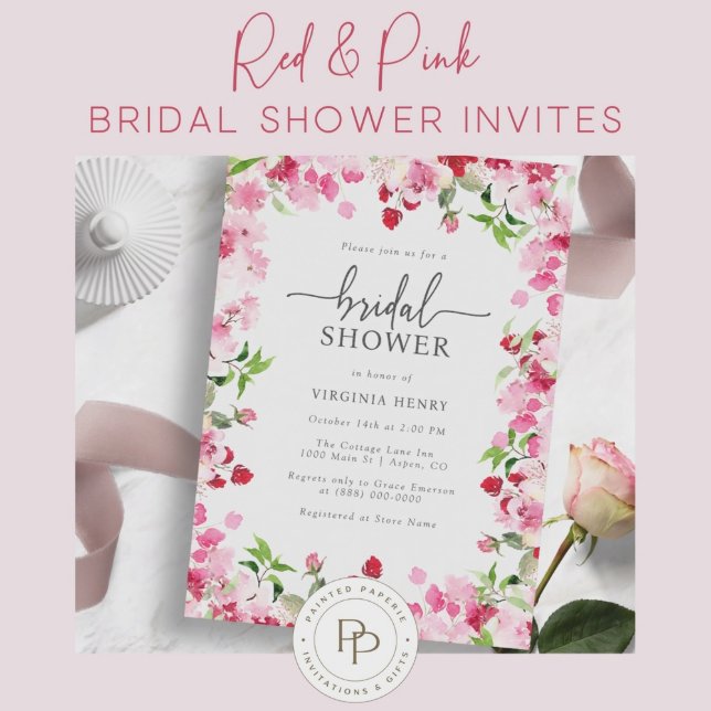 Love In Bloom Bridal Shower Invitation | Zazzle